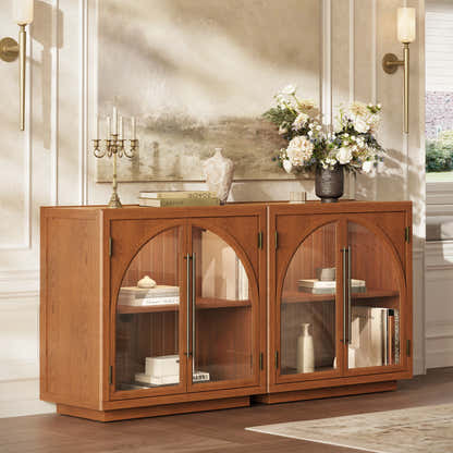 Alvar Arched 32″  Oak Storage Cabinet