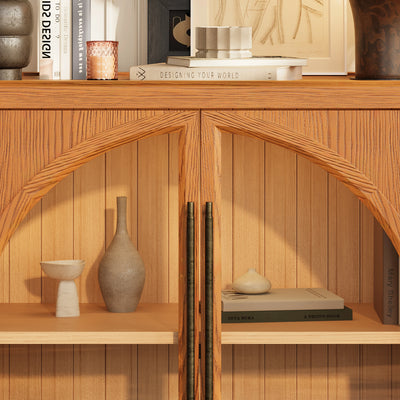 Alvar Arched 121″ Oak Modular Media Console(Set of 4)
