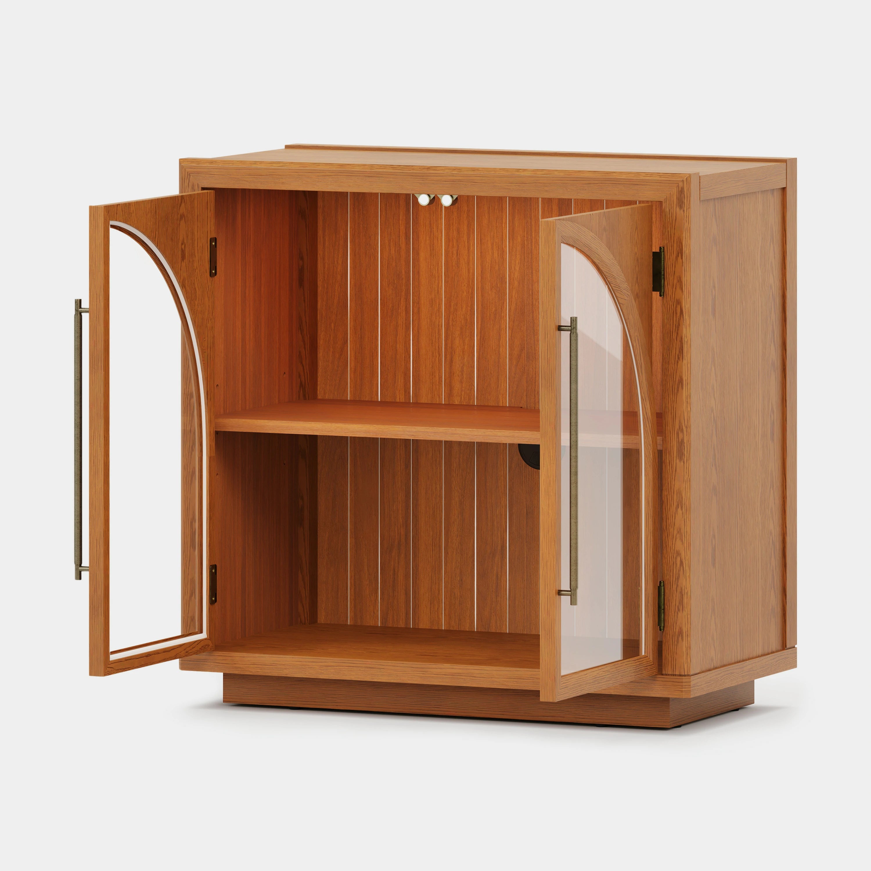 Alvar Arched 32″  Oak Storage Cabinet