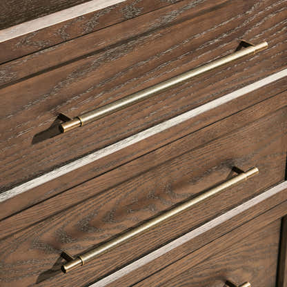 Alvar 63″ Oak 6-Drawer Chest(Set of 2)