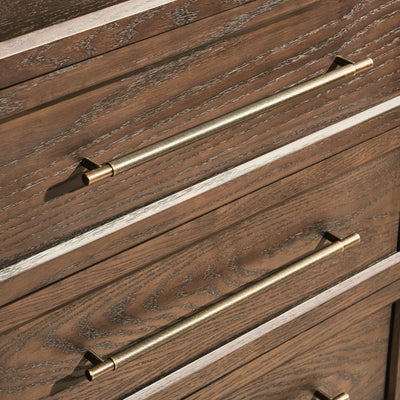 Alvar 121″ Oak 12-Drawer Chest(Set of 4)