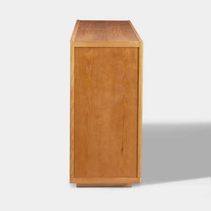 Alvar Oak Arched Glass Sideboard 63"W