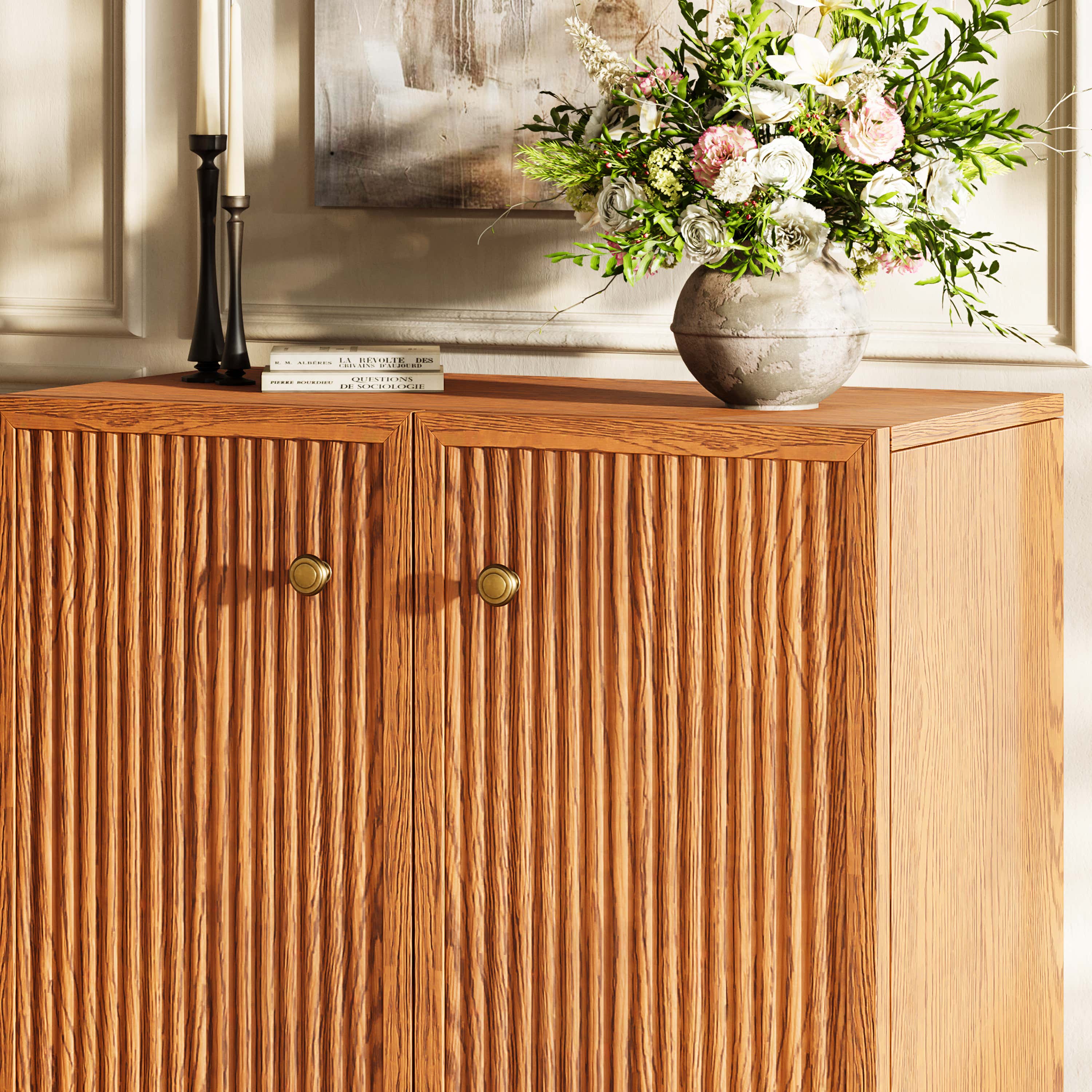 Avery Oak Sideboard 90"W(Set of 3)