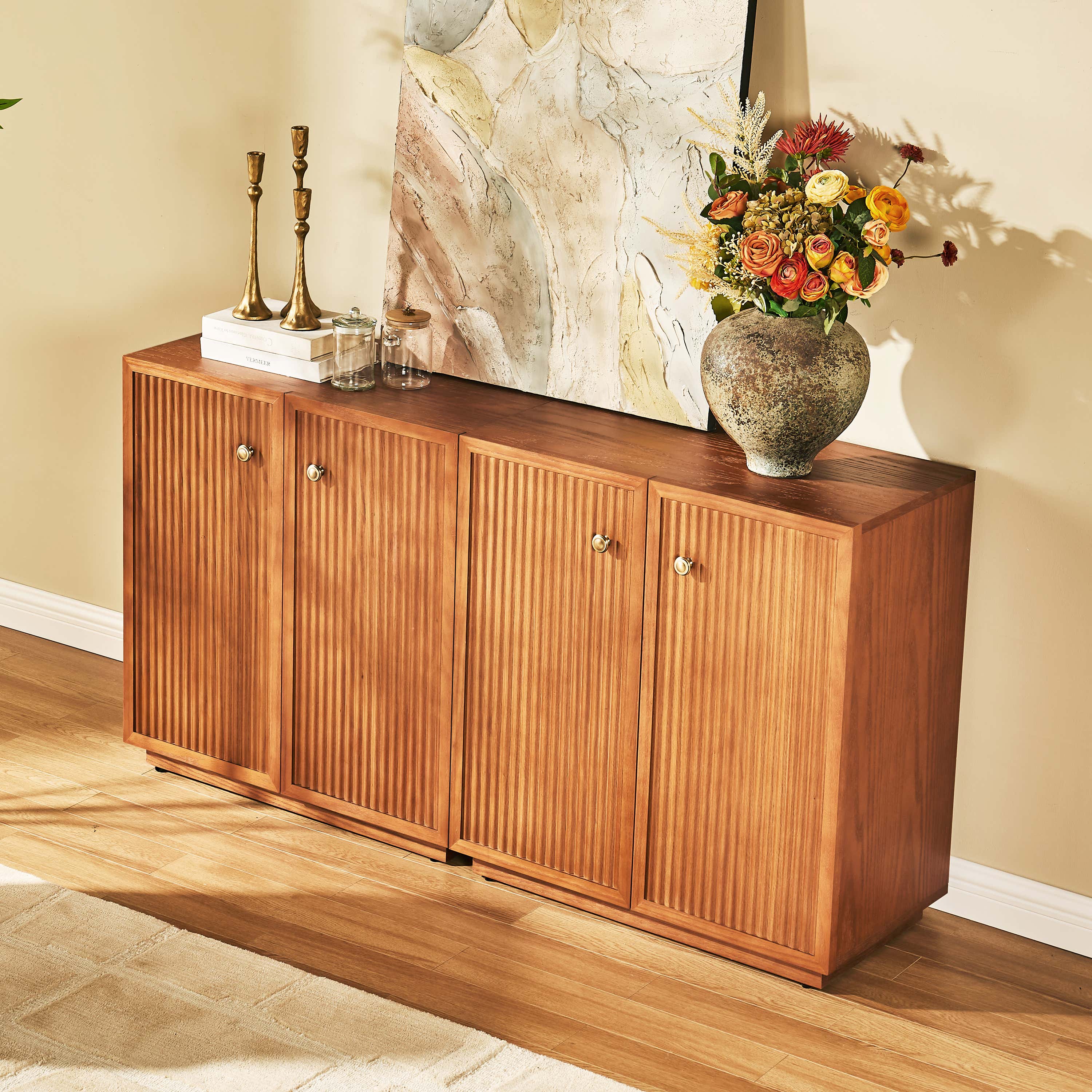 Avery Oak Cabinet 60"W (Set of 2)