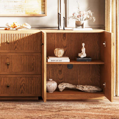 Avery Oak Sideboard 90"W(Set of 3)