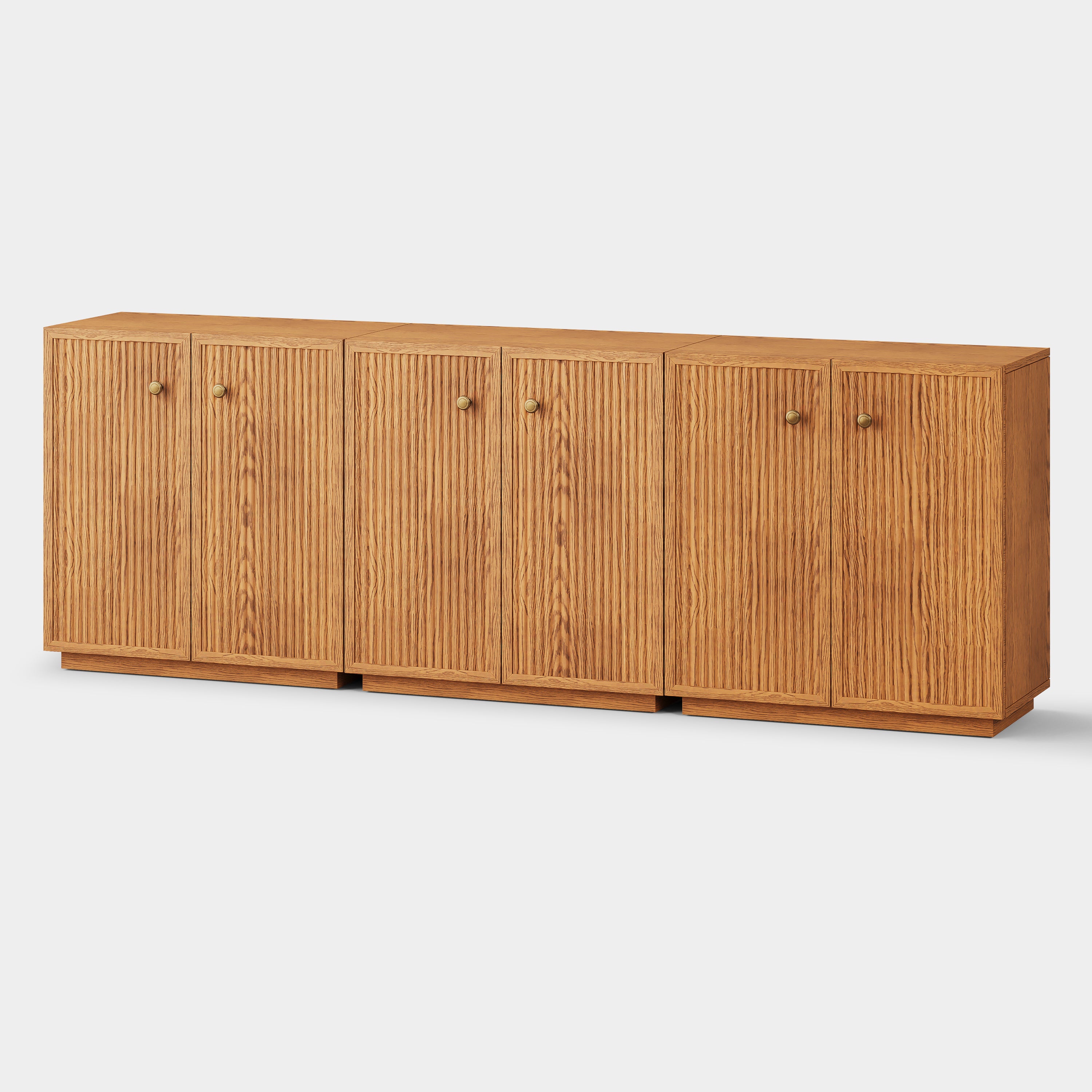 Avery Oak Sideboard (Set of 3) 90"W