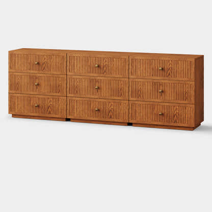 Avery Oak Drawer 90"W(Set of 3)