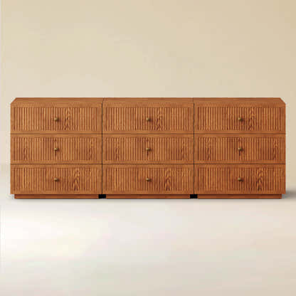 Avery Oak Drawer 90"W(Set of 3)