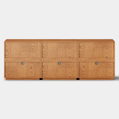 Avery Oak Drawer 90"W(Set of 3)