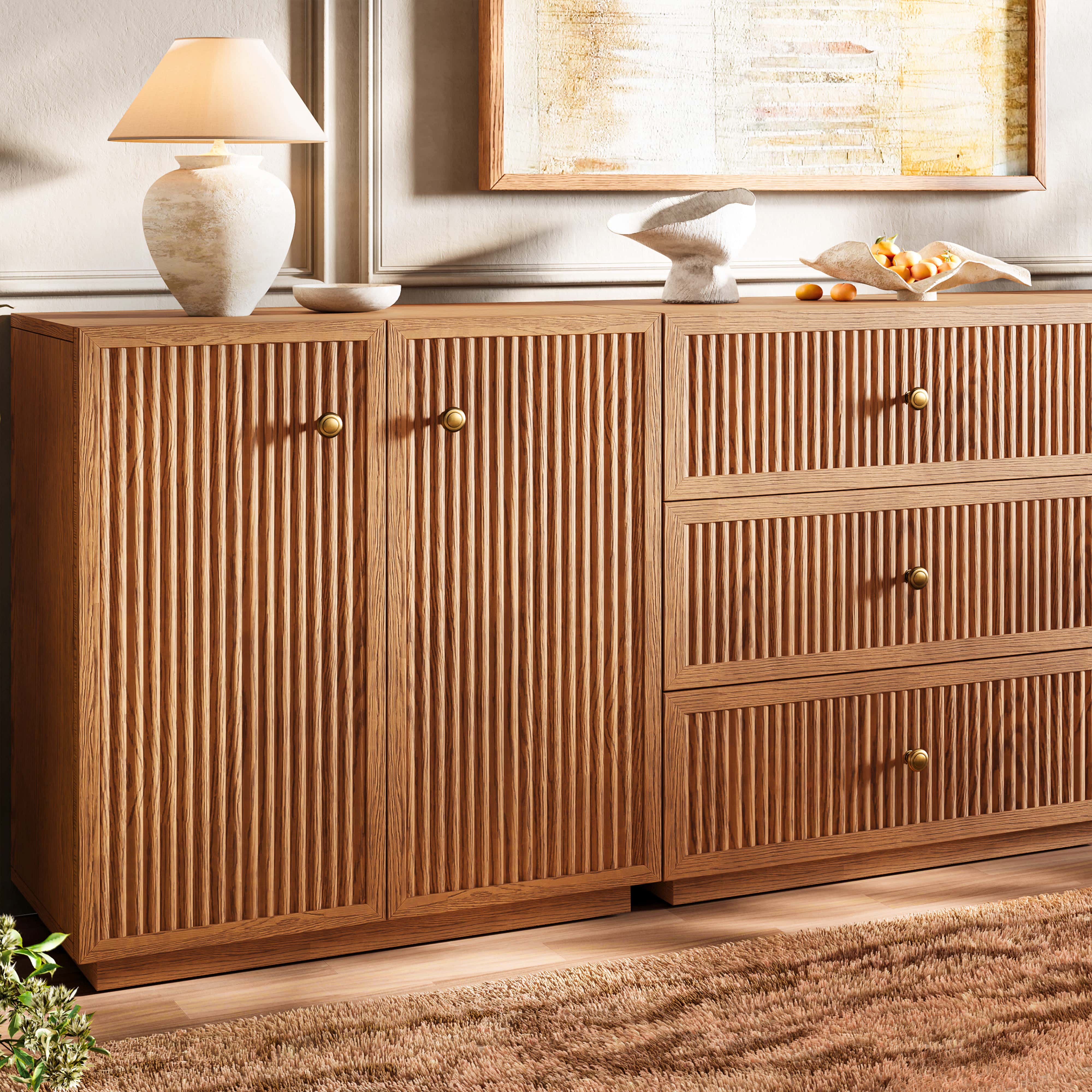 Avery Oak Modular Sideboard 120"W