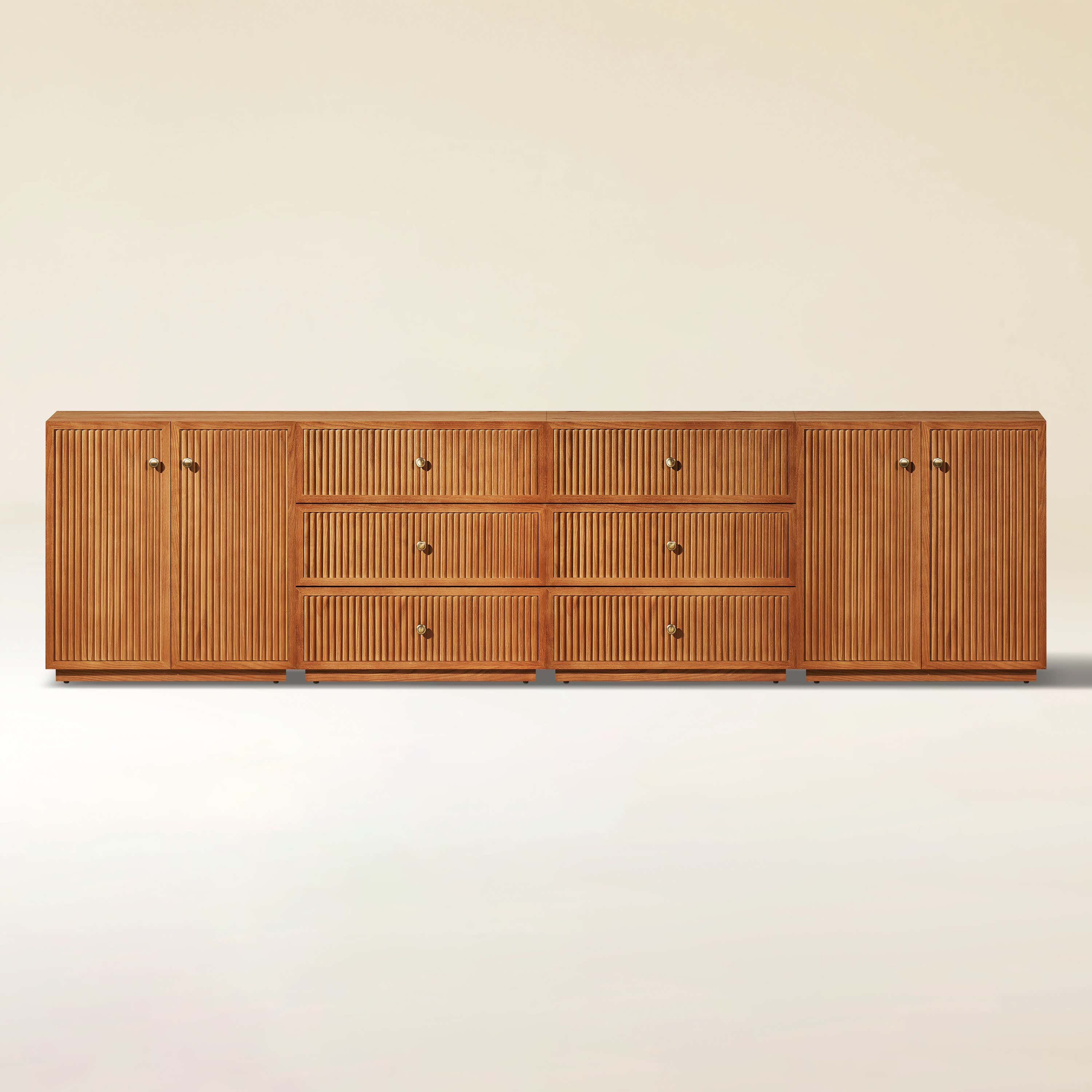 Avery Oak Modular Media Console 120"W