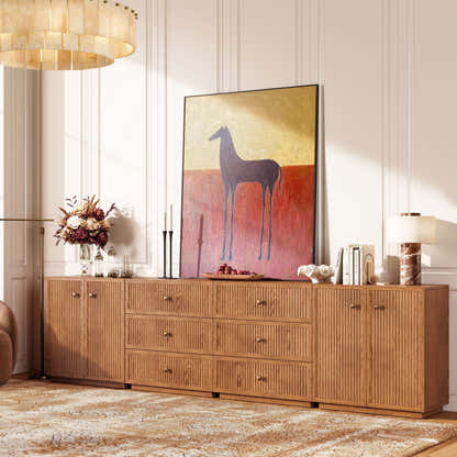 Avery Oak Modular Sideboard 120"W
