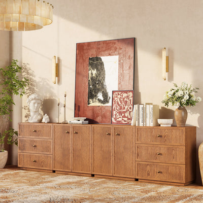 Avery Oak Modular Media Console 120"W