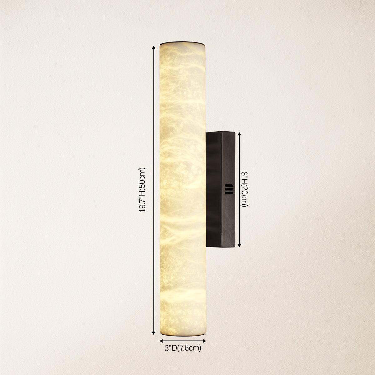 Sylvia Palladian Alabaster Wall Sconce 20"H