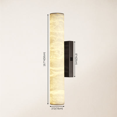 Sylvia Palladian Alabaster Wall Sconce 20"H