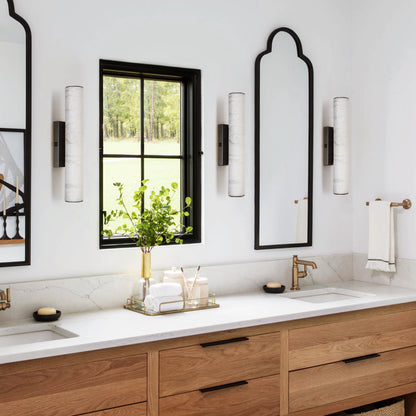 Sylvia Palladian Alabaster Wall Sconce 20"H