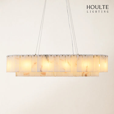Sawyer Alabaster Rectangle Chandelier 40"L