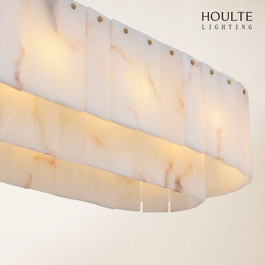 Sawyer Alabaster Rectangle Chandelier 40"L