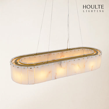 Sawyer Alabaster Rectangle Chandelier 40"L
