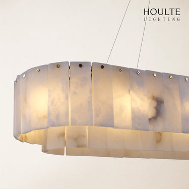 Sawyer Alabaster Rectangle Chandelier 54"L