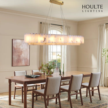 Sawyer Alabaster Rectangle Chandelier 54"L