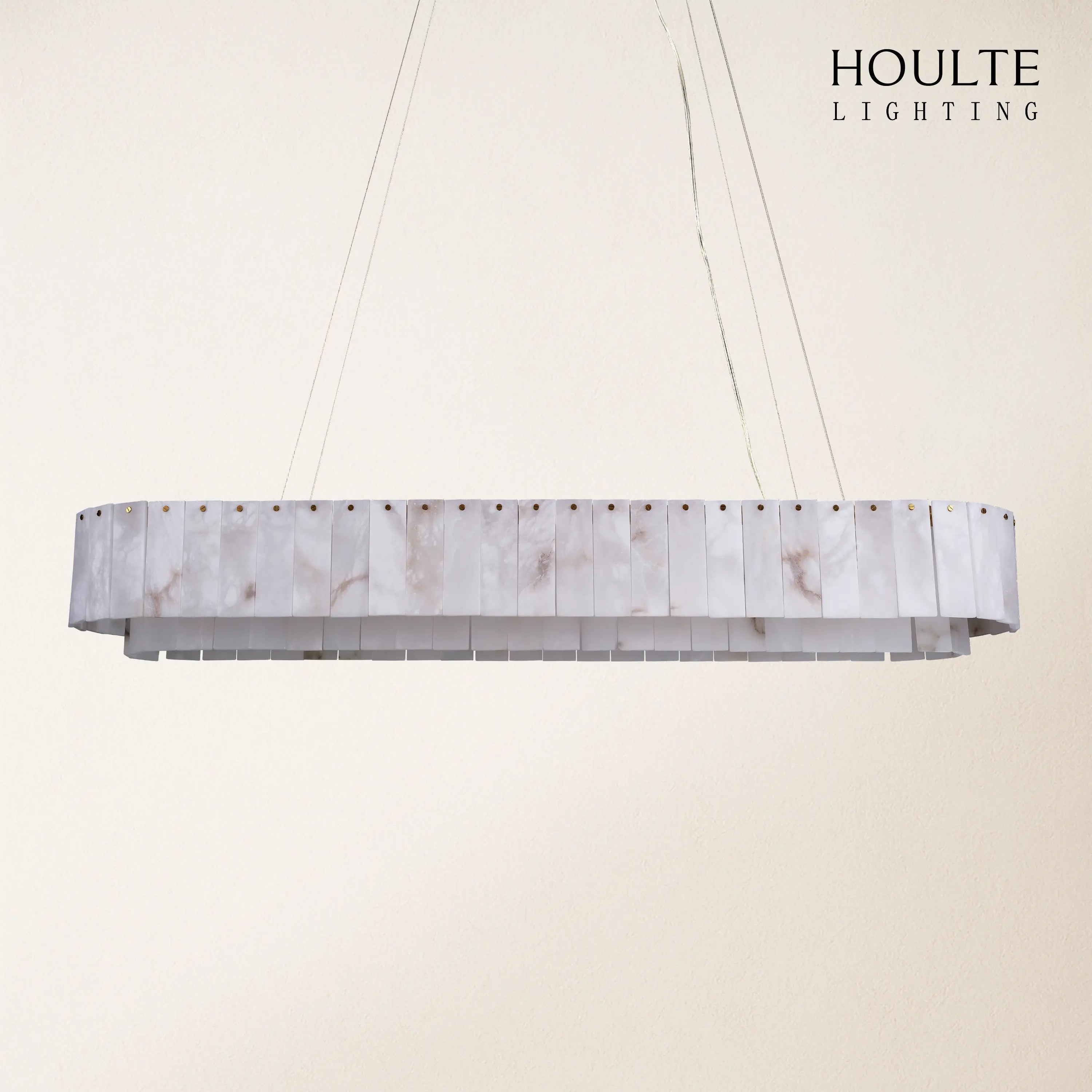 Sawyer Alabaster Rectangle Chandelier 54"L