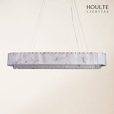 Sawyer Alabaster Rectangle Chandelier 54"L