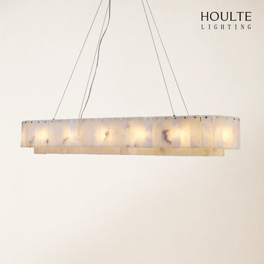 Sawyer Alabaster Rectangle Chandelier 54"L