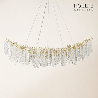 Shiro Noda Crystal Tree Branch Linear Chandelier 72"