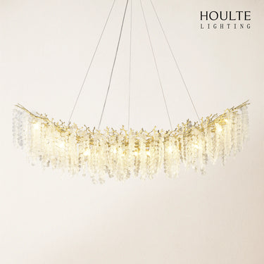 Shiro Noda Crystal Tree Branch Linear Chandelier 72"