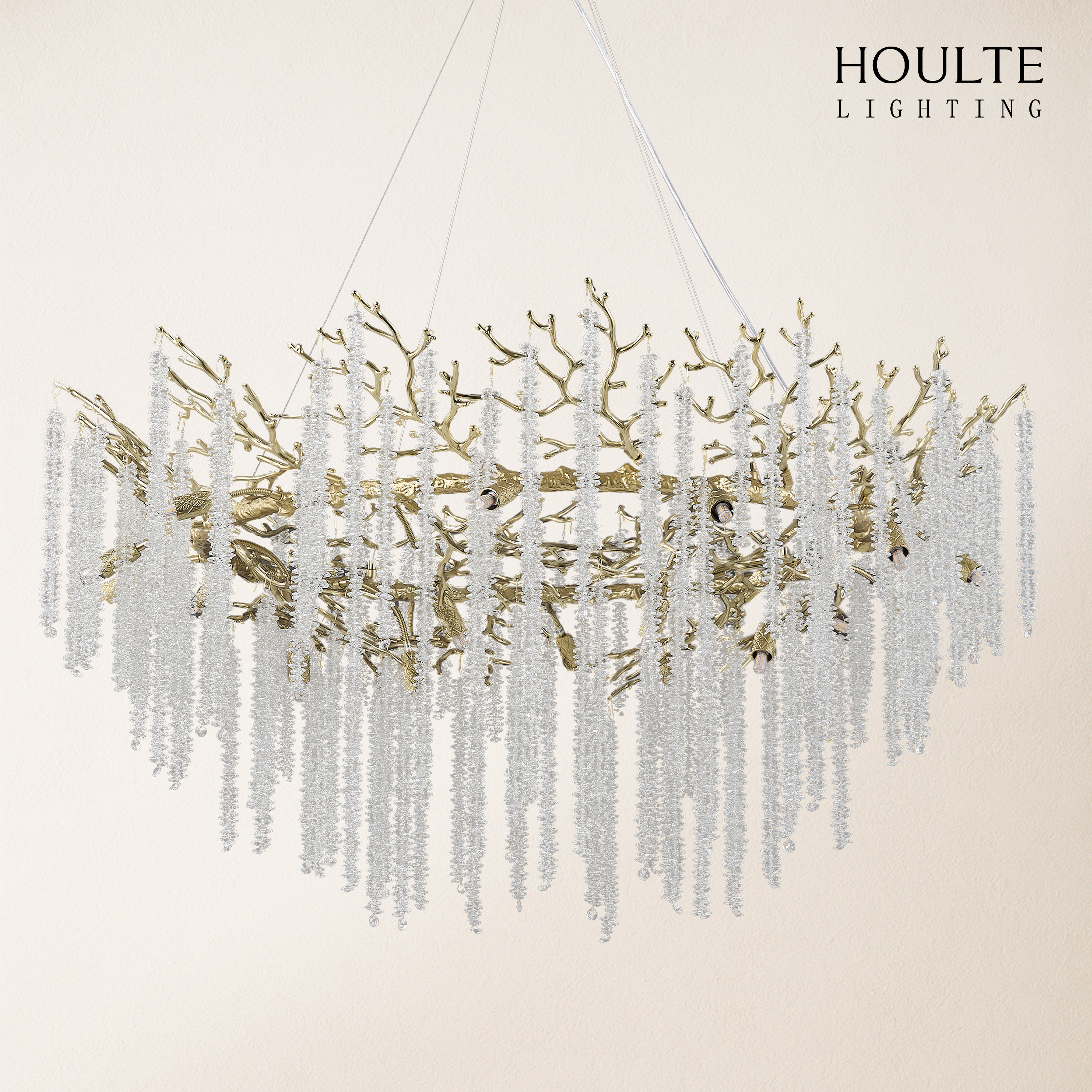 Snow Tree Branch Chandelier 47''D