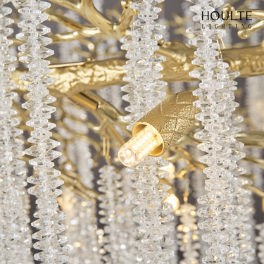 Snow Tree Branch Crystal Chandelier 40"D