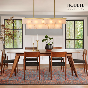 Solmare Alabaster Rectangular Chandelier 54"