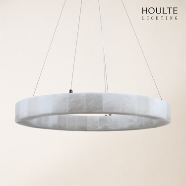 Soluna Alabaster Halo Chandelier 30"D