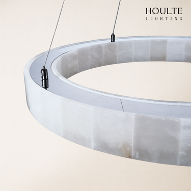 Soluna Alabaster Halo Chandelier 30"D