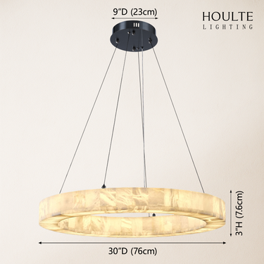 Soluna Alabaster Halo Chandelier 30"D