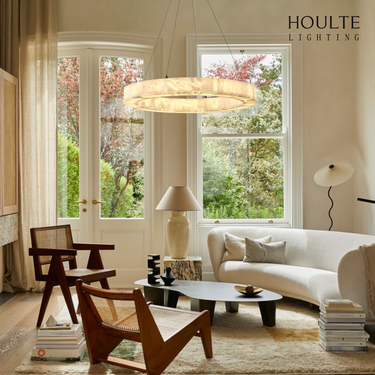 Soluna Alabaster Halo Chandelier 30"D