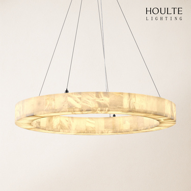 Soluna Alabaster Halo Chandelier 30"D