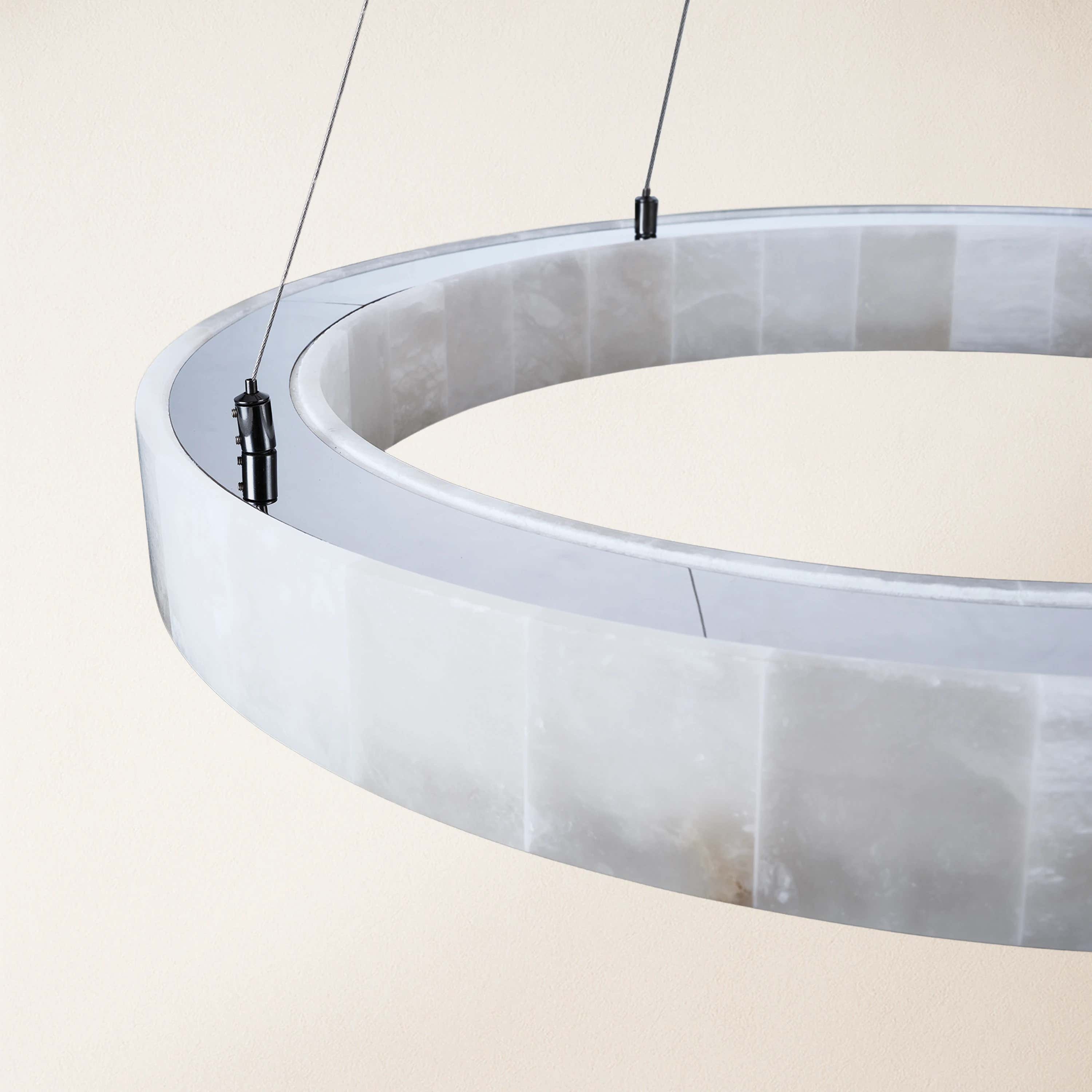 Soluna Alabaster Round Chandelier 30"D