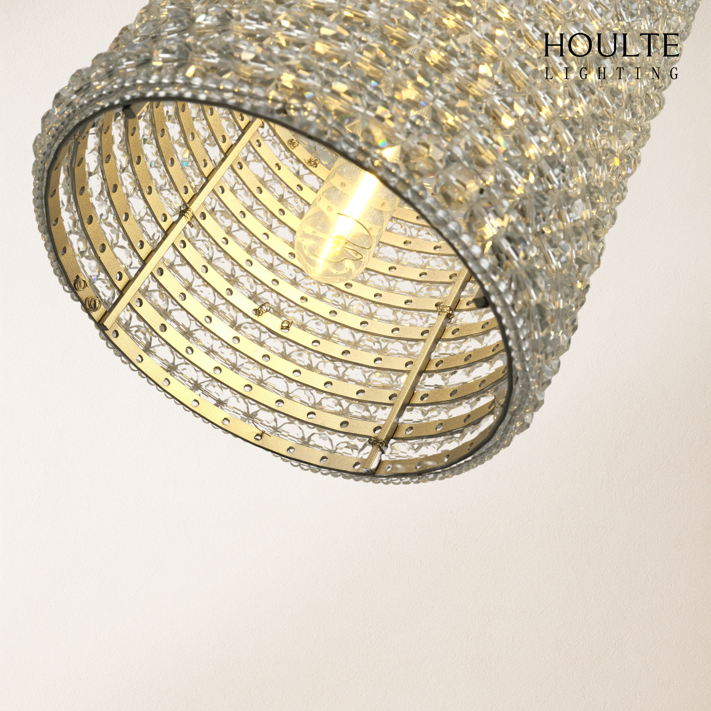 Stellar Beads Pendant Lights Smoke Clear 12"