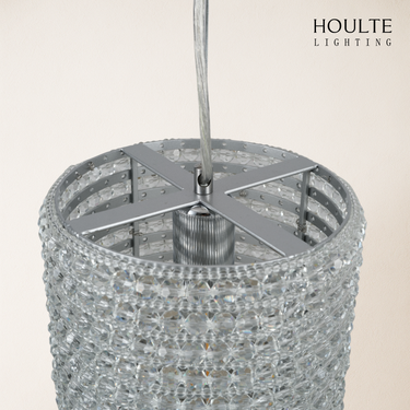 Stellar Beads Pendant Lights Smoke Clear 12"