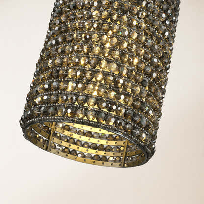 Stellar Beads Pendant Lights Smoke Clear 12"