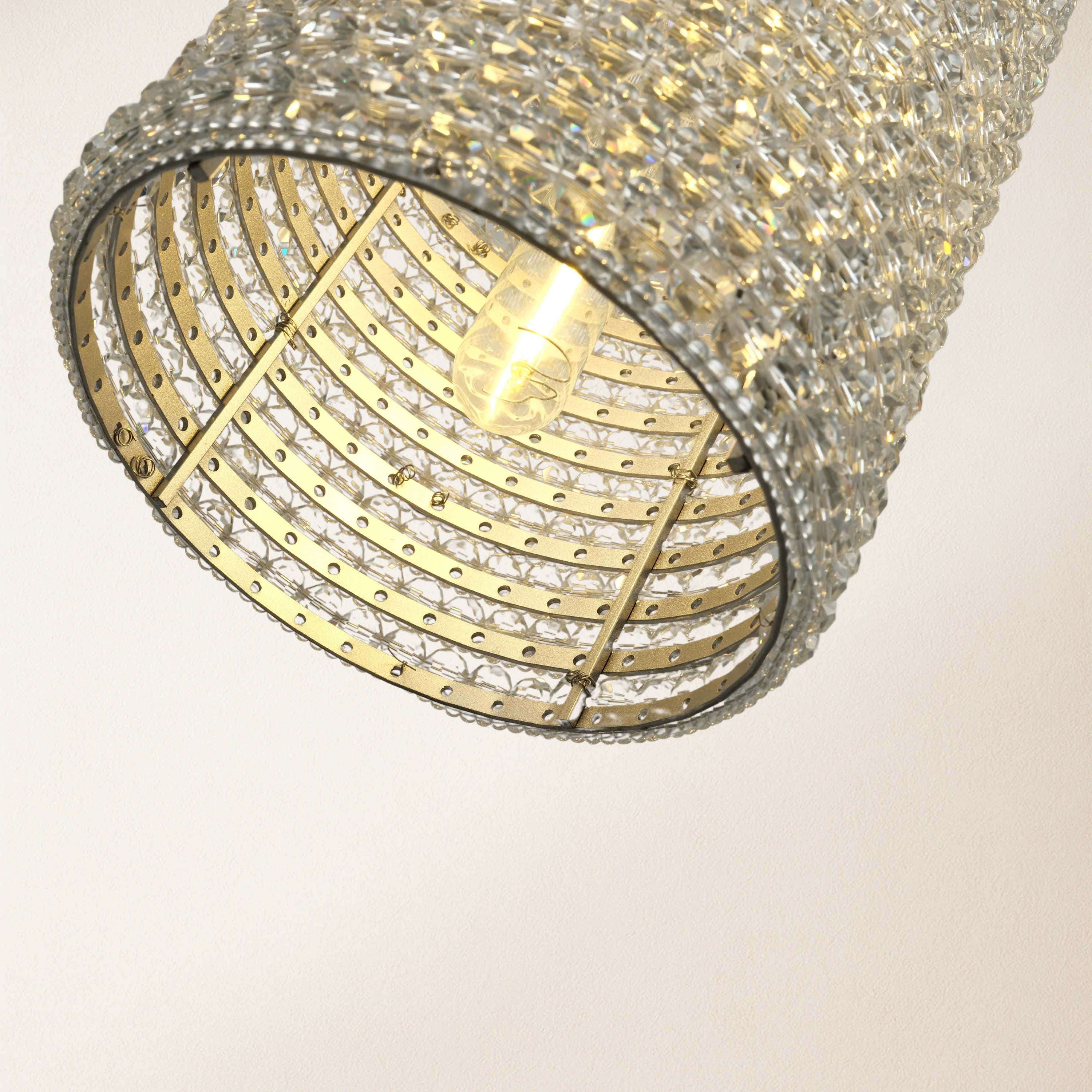 Stellar Beads Pendant Lights Smoke Clear 12"