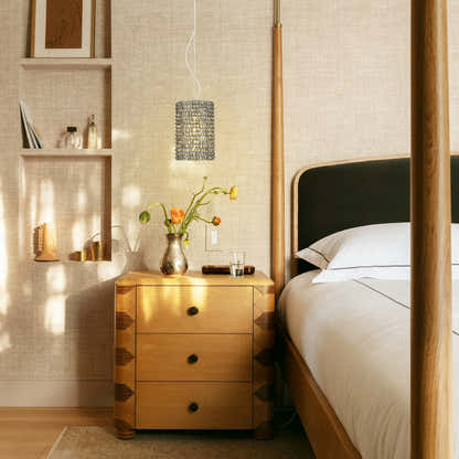 Stellar Beads Pendant Lights Smoke Clear 12"