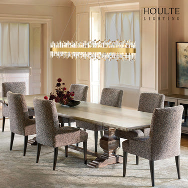Stellara Crystal Strip Oval Halo Chandelier 52"