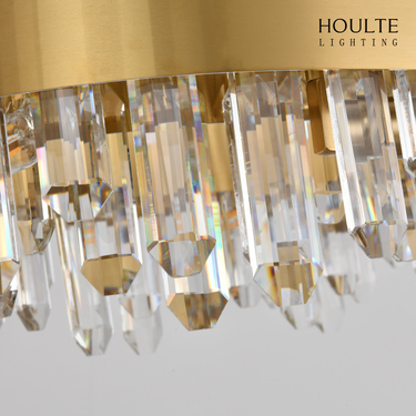 Stellara Crystal Strip Oval Halo Chandelier 52"