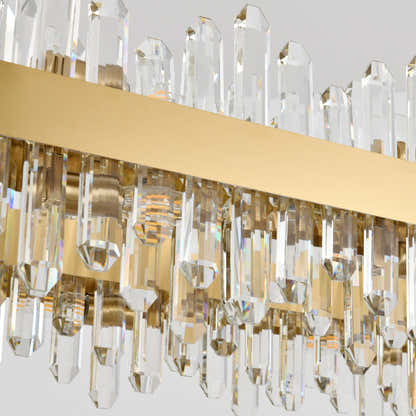 Stellara Crystal Strip Oval Chandelier 52"W