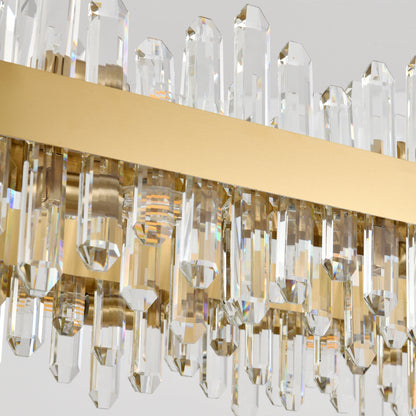 Stellara Crystal Strip Oval Chandelier 52"