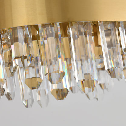 Stellara Crystal Strip Oval Chandelier 52"