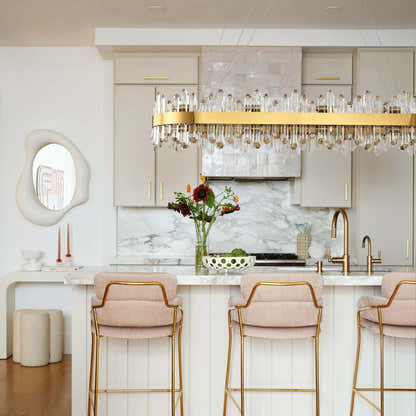 Stellara Crystal Strip Oval Chandelier 52"W